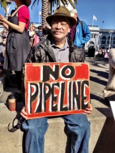 Walter Riley at the Forward in Climate rally in San Francisco, CA