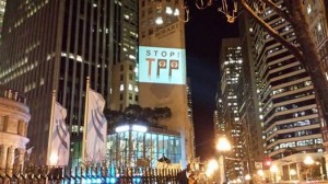 The San Francisco Projection Department (SFPD!) projected TPP info-graphics late into the night.