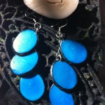 Tagua Earrings in Stunning Spring Time Turquoise