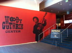 The entry way to the Woody Guthrie Center in Tulsa, OK.