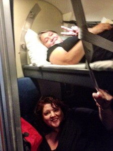Shannon and Pennie's first night on the Climate Train.