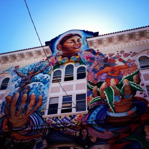The mural on the front of the Women's Building. - Photo by Katie Koerper