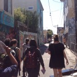 The group of interns walking up Clarion Alley. - Photo by Katie Koerper